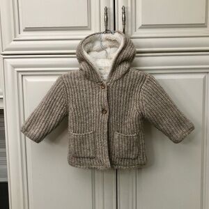 Zara baby sherpa lined hooded sweater